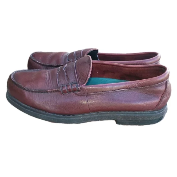 RedWing STEEL TOE Brown Leather Penny Loafer Slip Red Wing SAFETY WORK Men 10.5 - Picture 4 of 13